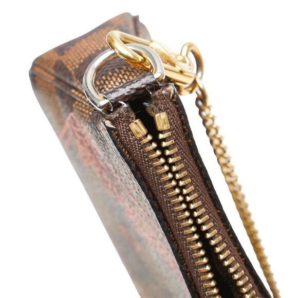 LOUIS VUITTON Brown Damier Leather Pouch - Picture 4 of 14